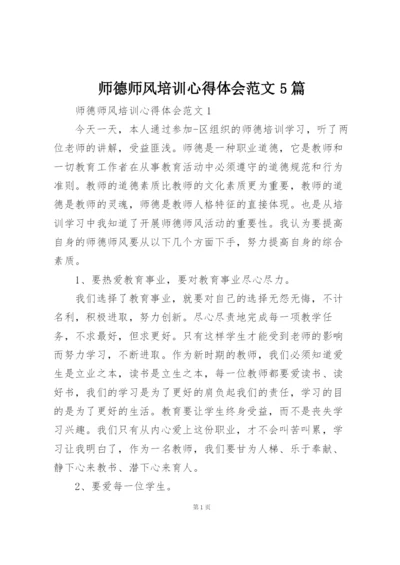 师德师风培训心得体会范文5篇.docx