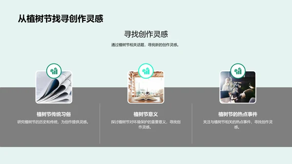 植树节新媒体内容创作PPT模板