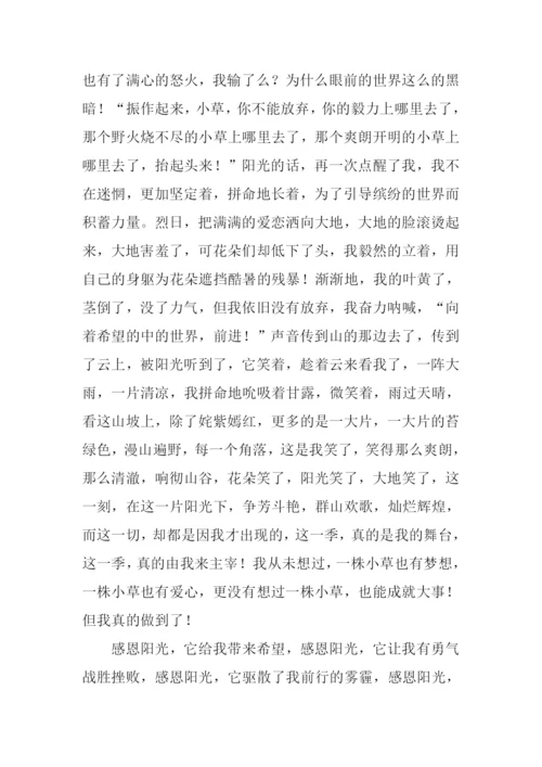 阳光下成长作文-4.docx