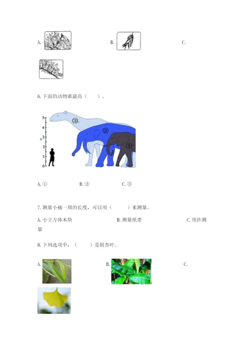 教科版一年级上册科学期末测试卷附答案【巩固】.docx
