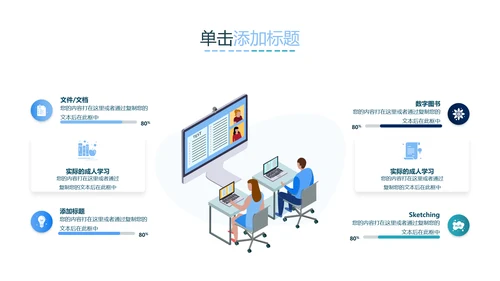 教学设计网络在线课程教育类通用PPT模板