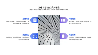 商务风并列关系4项PPT图文页
