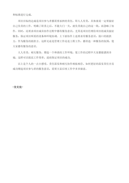 项目管理成功的关键：责任落实与服务意识.docx