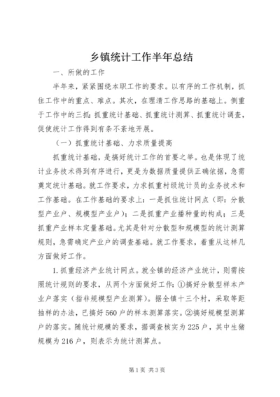 乡镇统计工作半年总结.docx