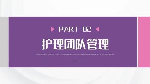 紫粉色形状插画简约风护士长述职报告通用PPT模板