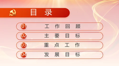 党支部党员大会工作总结PPT模板