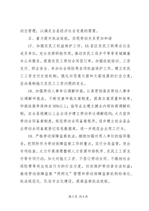 人力资源和社会保障局工作计划.docx