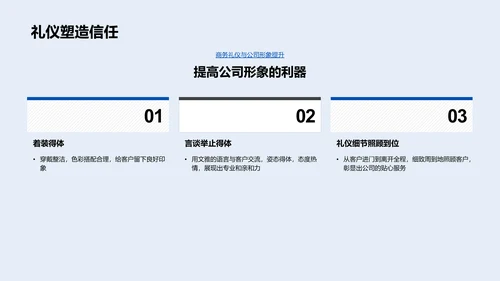 商务礼仪提升销售PPT模板