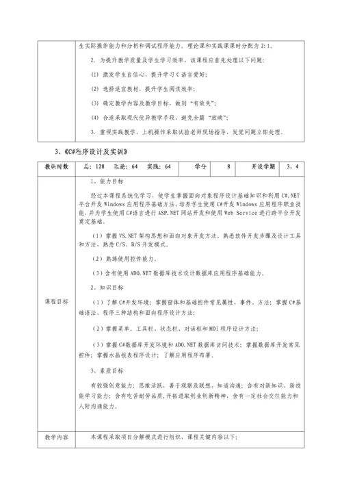 五高职计算机应用核心技术专业人才培养专业方案.docx