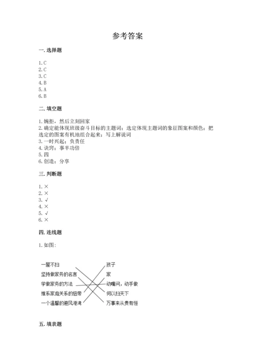 部编版四年级上册道德与法治期中测试卷附答案（黄金题型）.docx