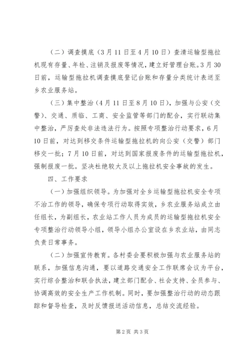 运输型拖拉机安全整治工作方案.docx