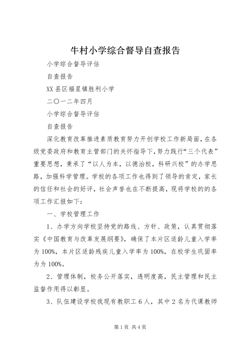 牛村小学综合督导自查报告.docx