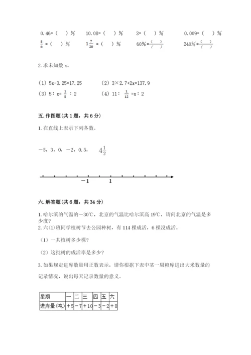 人教版六年级下册数学期末测试卷附答案【达标题】.docx