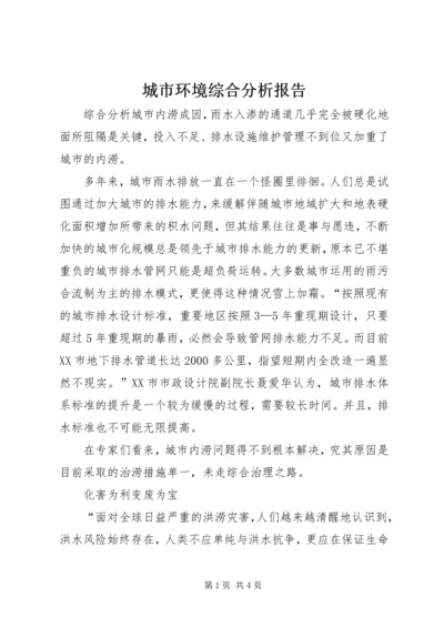 城市环境综合分析报告 (4).docx