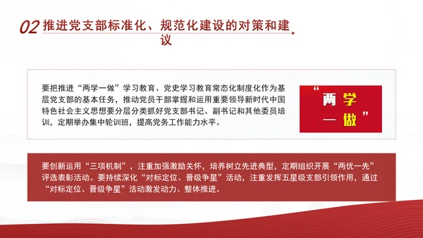 2024党支部标准化规范化建设面临的问题和对策ppt课件