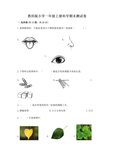 教科版小学一年级上册科学期末测试卷【必刷】.docx