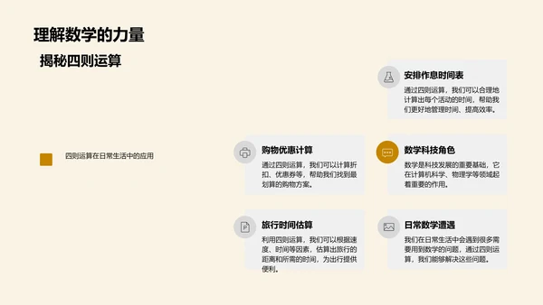 数学生活实用讲座PPT模板