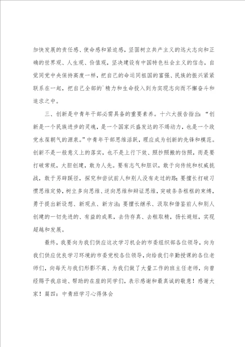中青班培训自我鉴定3篇中青班自我鉴定800字
