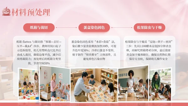 粉色简约浪漫万圣节手工儿童制作教学PPT模板