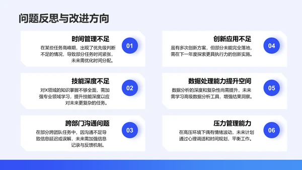 蓝色简约风通用职业生涯发展报告PPT模板