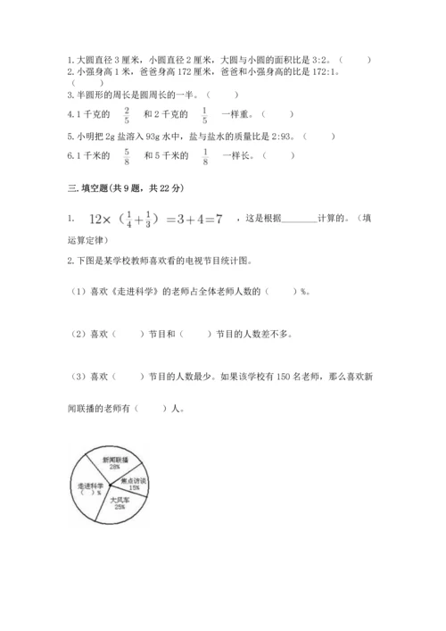 小学数学六年级上册期末测试卷【考点提分】.docx