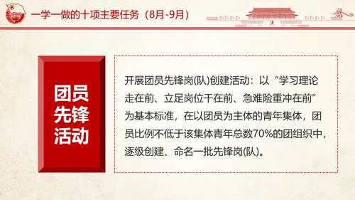 中国共青团一学一做ppt模板