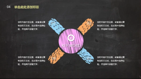 彩色手绘粉笔字教师教学课件通用PPT模板