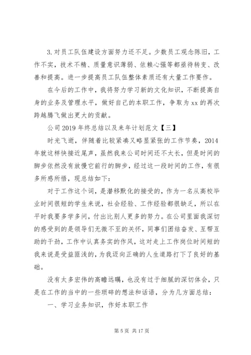 公司某年终总结以及来年计划范文.docx