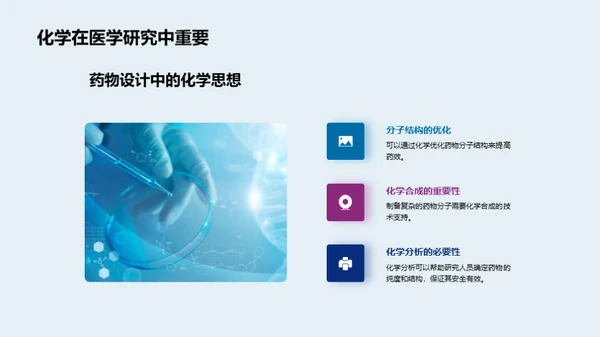 3D风生物医疗教学课件PPT模板