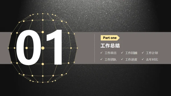 黑色质感动态实用商务工作汇报通用PPT模板