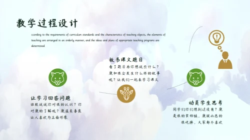 鹿和狼的故事教学课件通用PPT模板