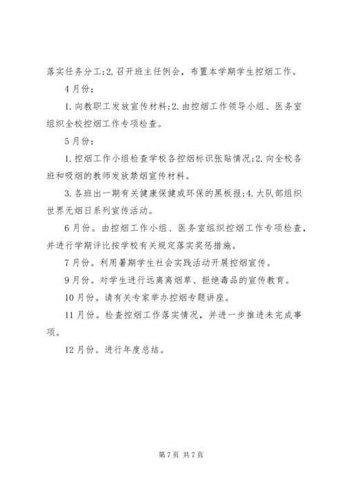 年度控烟工作计划.docx