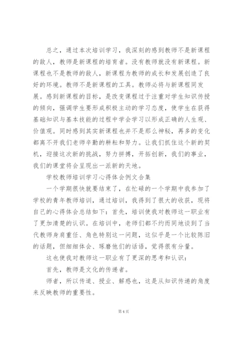 学校教师培训学习心得体会例文合集.docx