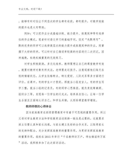 2024教师师德的心得体会例文5篇.docx