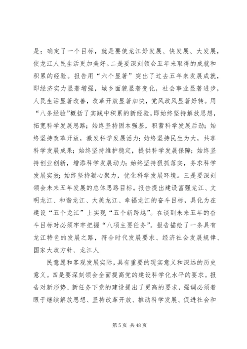 黑龙江党代会精神传达.docx