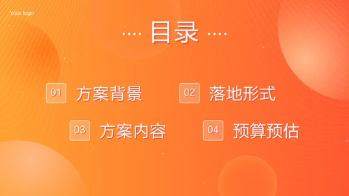 橙色门店宣传策划PPT模板