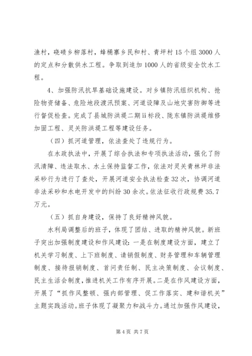 县水利局工作情况报告.docx