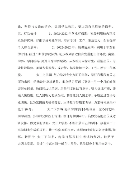 美术专业大学生职业生涯规划书