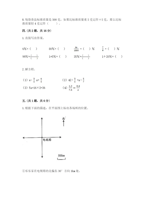 苏教版数学小升初模拟试卷【考点提分】.docx