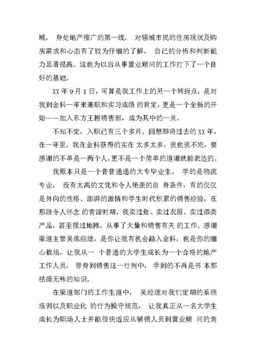 置业顾问年总结