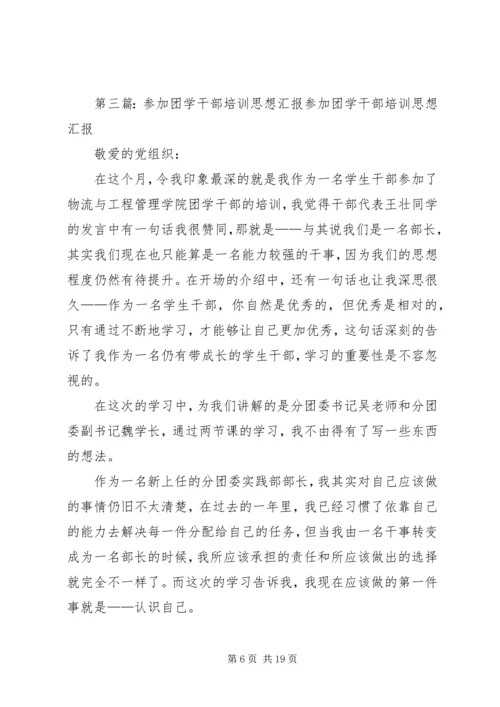 大学团干部培训思想汇报.docx