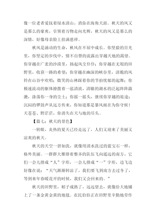 关于秋的作文300字.docx