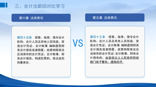 2024新修订中华人民共和国会计法新旧对比学习解读PPT