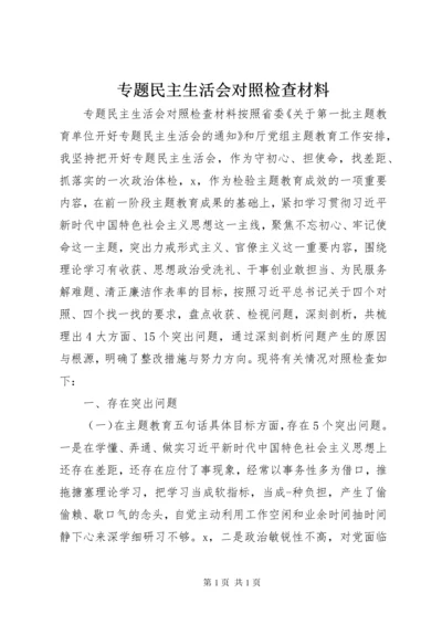 专题民主生活会对照检查材料 (2).docx