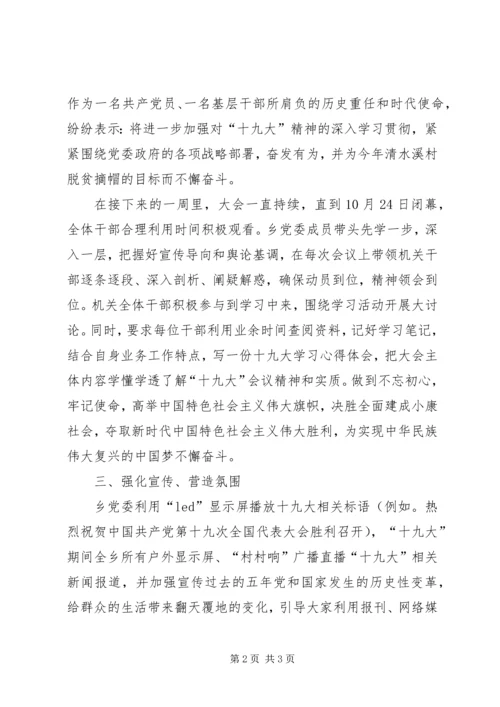 学习十九大工作汇报.docx