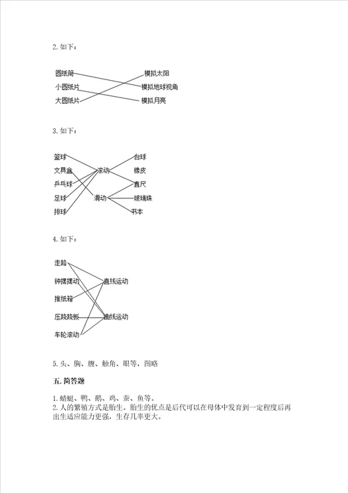 新教科版科学三年级下册期末测试卷含答案模拟题