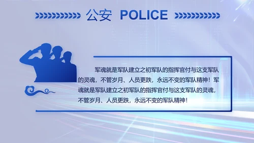 蓝色大气公安警察年终工作总结PPT