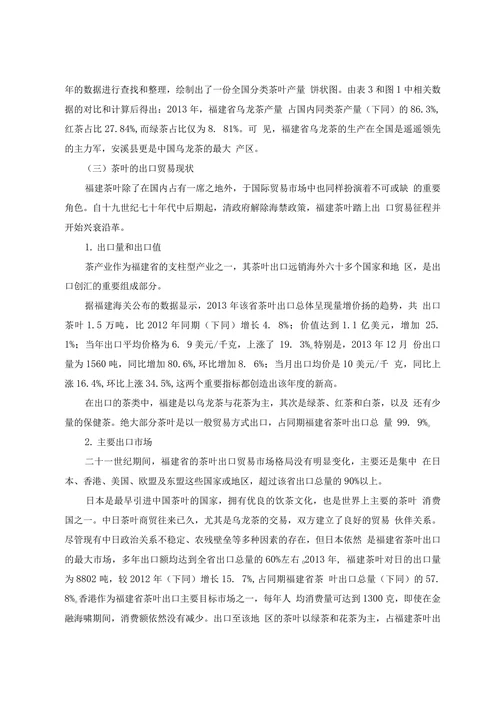 福建茶叶出口贸易竞争力分析及其发展策略