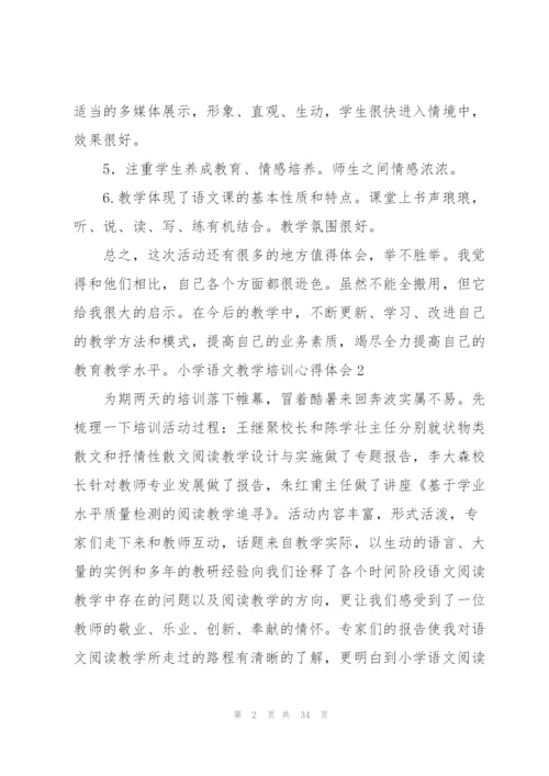 小学语文教学培训心得体会.docx