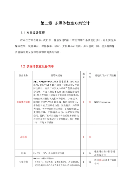 多媒体教室重点技术专题方案.docx